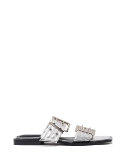 Therapy Shoes Sandals|Flat Sandals-Ego Flat Sandal Cracked Metallic