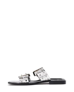 Therapy Shoes Sandals|Flat Sandals-Ego Flat Sandal Cracked Metallic