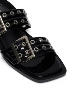 Therapy Shoes Sandals|Flat Sandals-Elemental Slingback Flat Sandal Patent