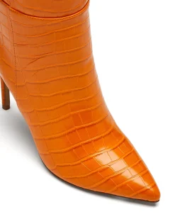 Therapy Shoes Heeled Boots|Tall Boots-Icon Tall Boot Tangerine Croc