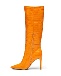 Therapy Shoes Heeled Boots|Tall Boots-Icon Tall Boot Tangerine Croc
