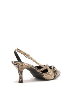 Therapy Shoes Mid Heels-Juicy Slingback Pump Snake