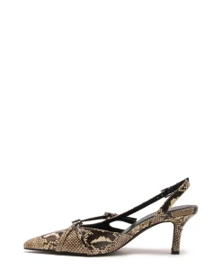 Therapy Shoes Mid Heels-Juicy Slingback Pump Snake