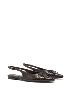 Therapy Shoes Ballet Flats-Lavin Slingback Ballet Flat Snake