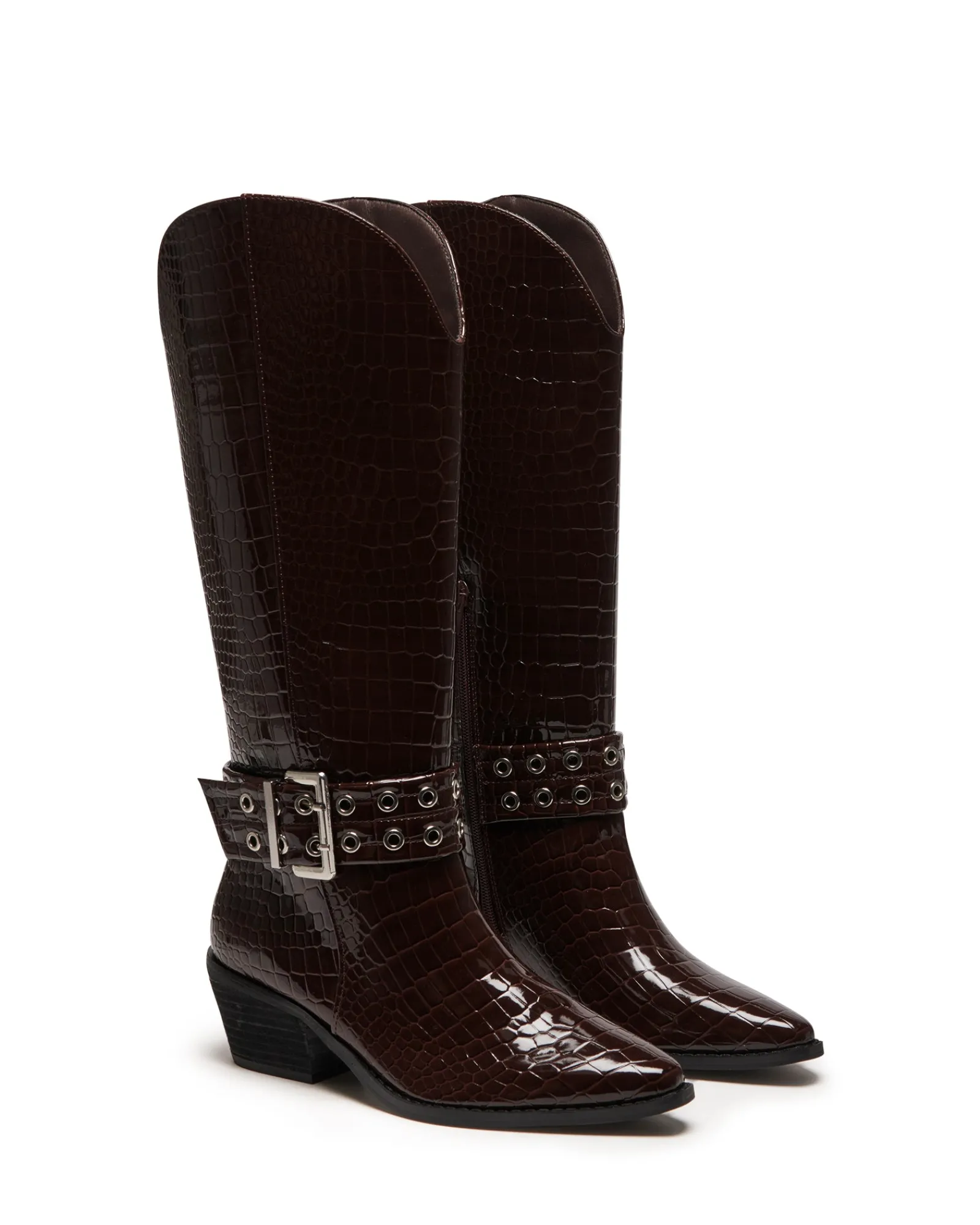 Therapy Shoes Tall Boots-Maiden Tall Boot Patent Croc