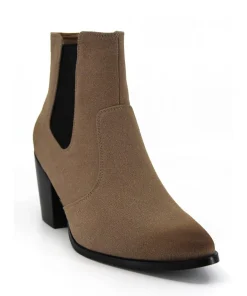 Therapy Shoes Heeled Boots|Ankle Boots-Miles Taupe *FINAL SALE*