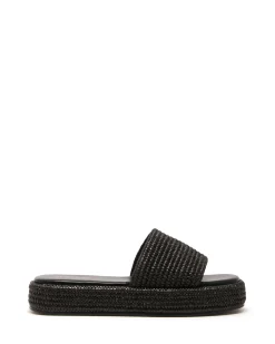 Therapy Shoes Flatform Sandals-Retro Flatform Sandal Raffia