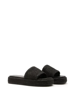 Therapy Shoes Flatform Sandals-Retro Flatform Sandal Raffia