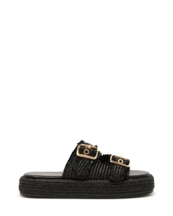 Therapy Shoes Flatform Sandals-Rustic Flatform Sandal Raffia
