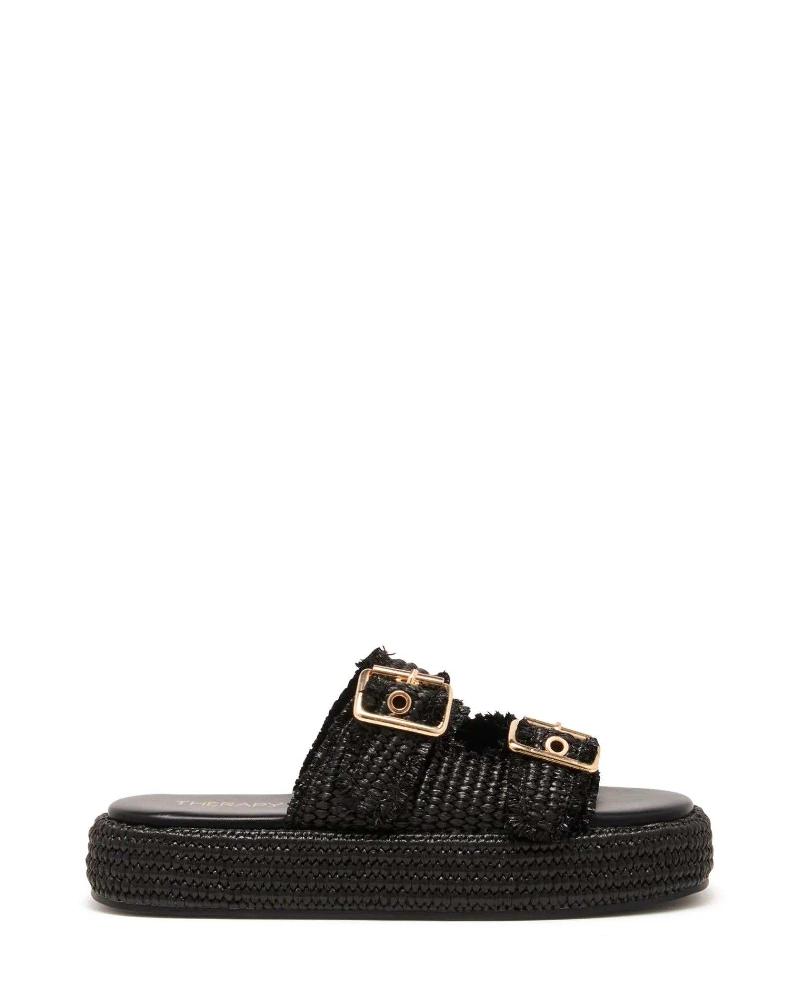 Therapy Shoes Flatform Sandals-Rustic Flatform Sandal Raffia