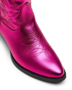Therapy Shoes Ankle Boots-Wilder Cowboy Ankle Boot Metallic Pink