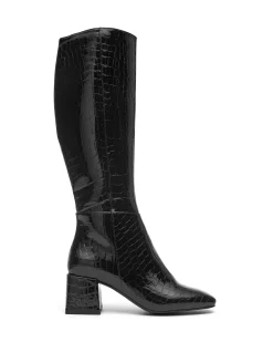 Therapy Shoes Heeled Boots|Tall Boots-Wolf Croc *FINAL SALE*